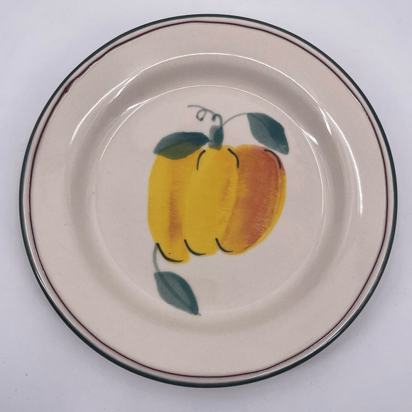 Hartstone Farmers Market Salad Plates Radish Yellow Peppers Green Onion Set of 3 - Picture 4 of 6